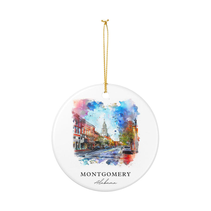 Montgomery AL Ornament: Unique Montgomery Souvenir, Alabama Xmas Decor, and Authentic Montgomery Alabama Gift