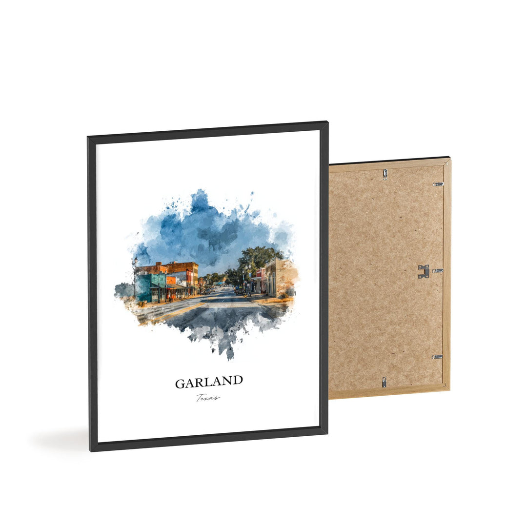 Garland, Texas – Watercolor Art Print