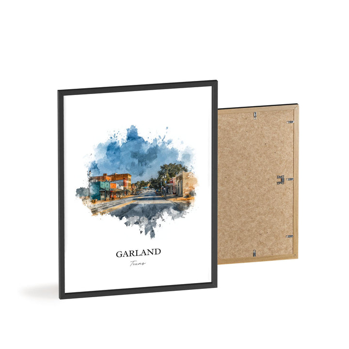 Garland, Texas – Watercolor Art Print