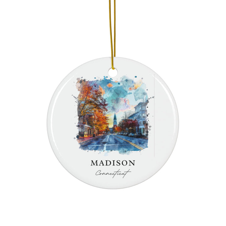 Madison CT Ornament: Unique Madison Connecticut Souvenir, Madison CT Xmas Decor, and Authentic Madison CT Christmas Gift