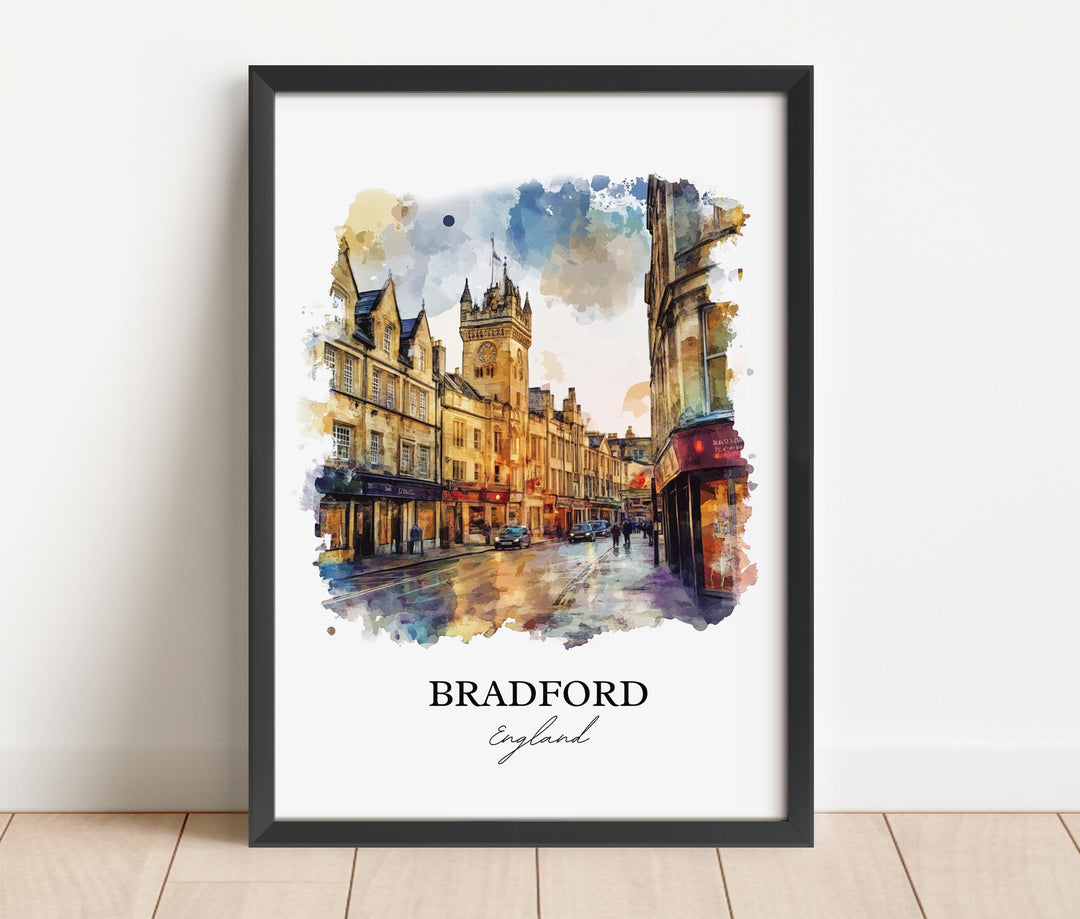 Bradford, England – Watercolor Art Print