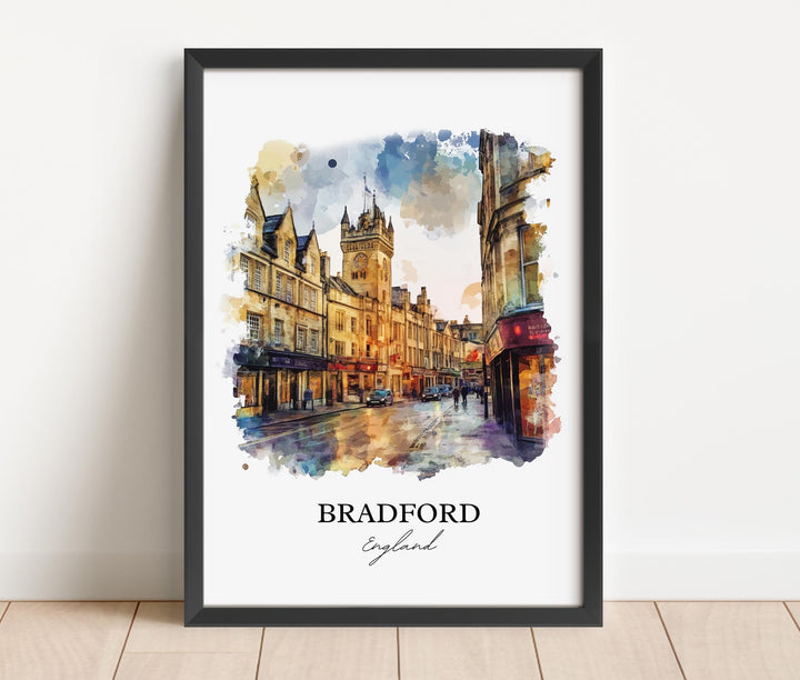 Bradford, England – Watercolor Art Print