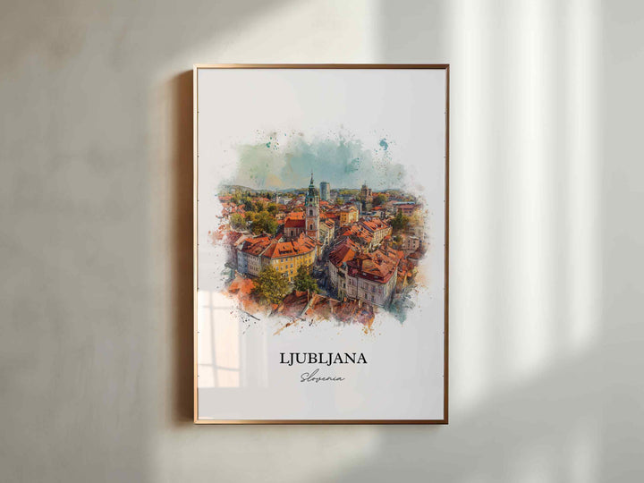 Ljubljana, Slovenia – Watercolor Art Print
