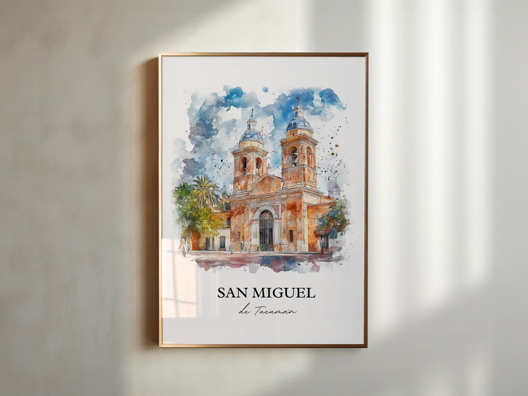 San Miguel de Tucumán Art, Argentina Print, Argentina Watercolor, San Miguel de Tucumán Gift, Travel Print, Travel Poster, Housewarming Gift