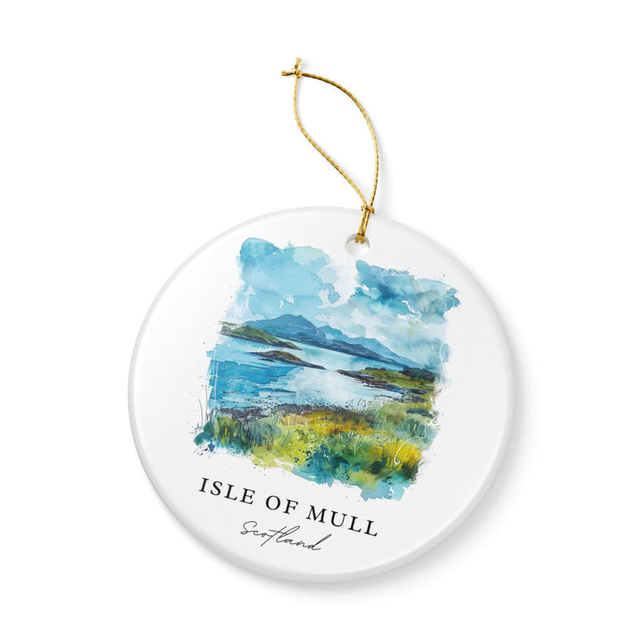 Isle of Mull Ornament: Unique Isle of Mull Souvenir, Isle of Mull Scotland Xmas Decor, and Authentic Scotland Gift