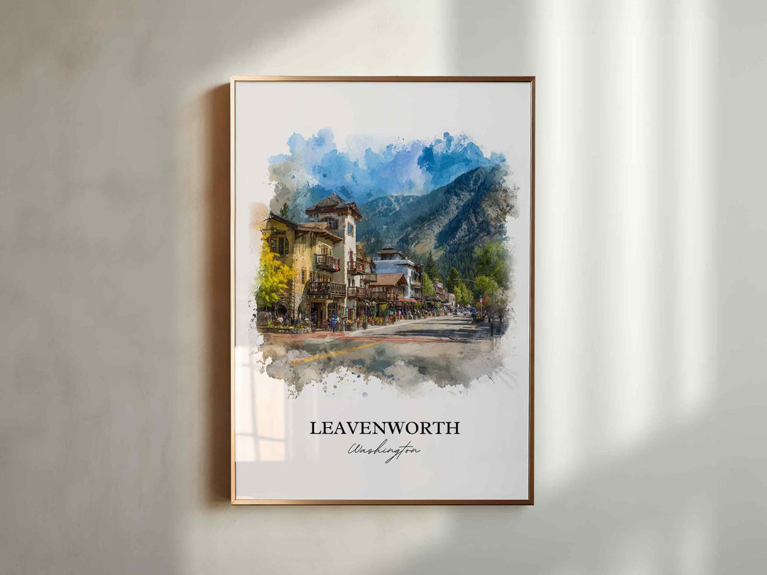 Leavenworth, Washington – Watercolor Art Print