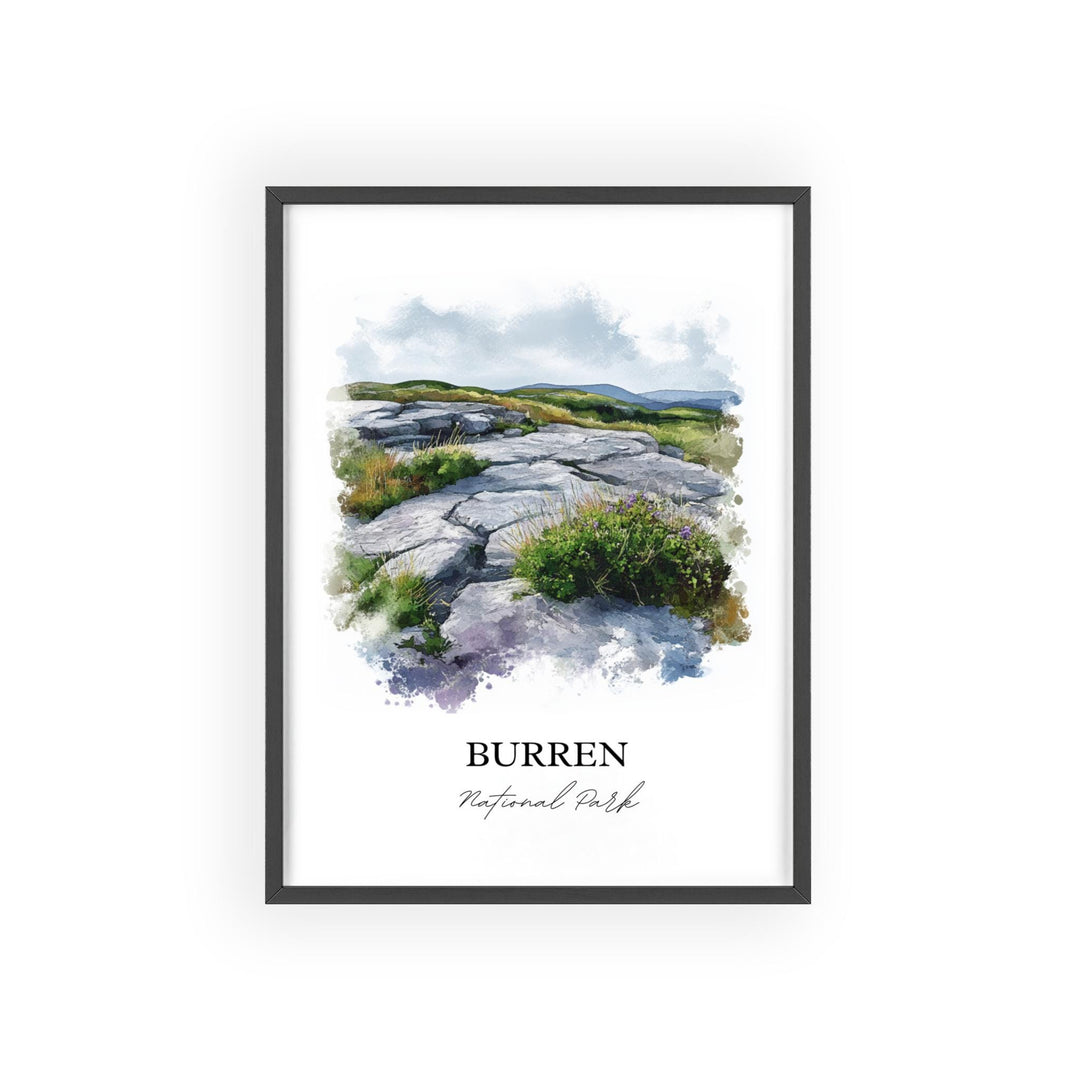 Burren National Park, Ireland – Watercolor Art Print