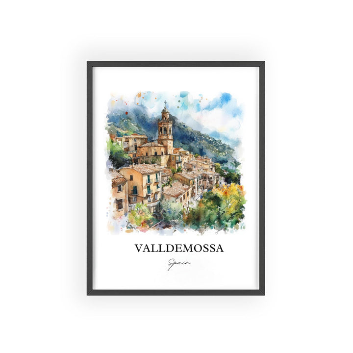 Valldemossa Wall Art, Majorca Print, Spain Watercolor Art, Valldemossa Spain Gift, Travel Print, Travel Poster, Housewarming Gift