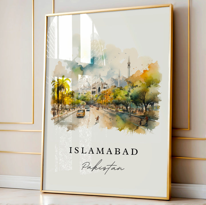 Islamabad Pakistan wall art - Pakistan, Islamabad poster print, Islamabad Wedding gift, Birthday present, Custom Text, Perfect Gift