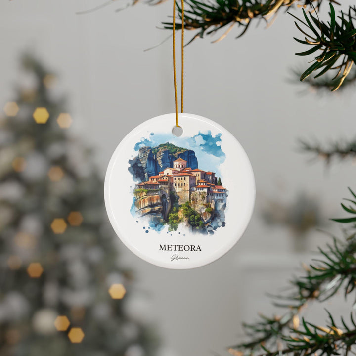 Meteora Greece Ornament: Unique Meteora Greece Souvenir, Meteora Xmas Decor, and Authentic Greece Gift