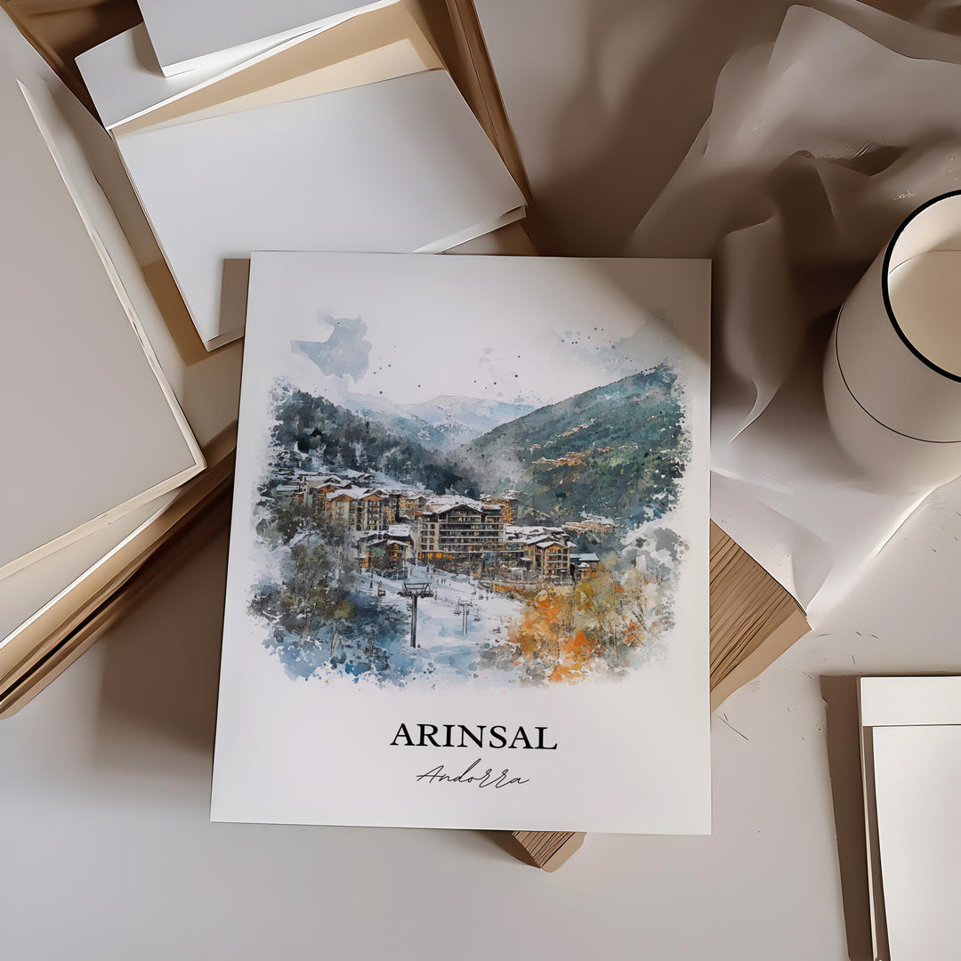 Arinsal, Andorra – Watercolor Art Print
