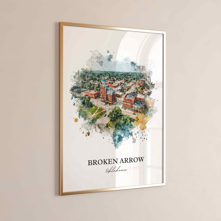Broken Arrow, Oklahoma – Watercolor Art Print