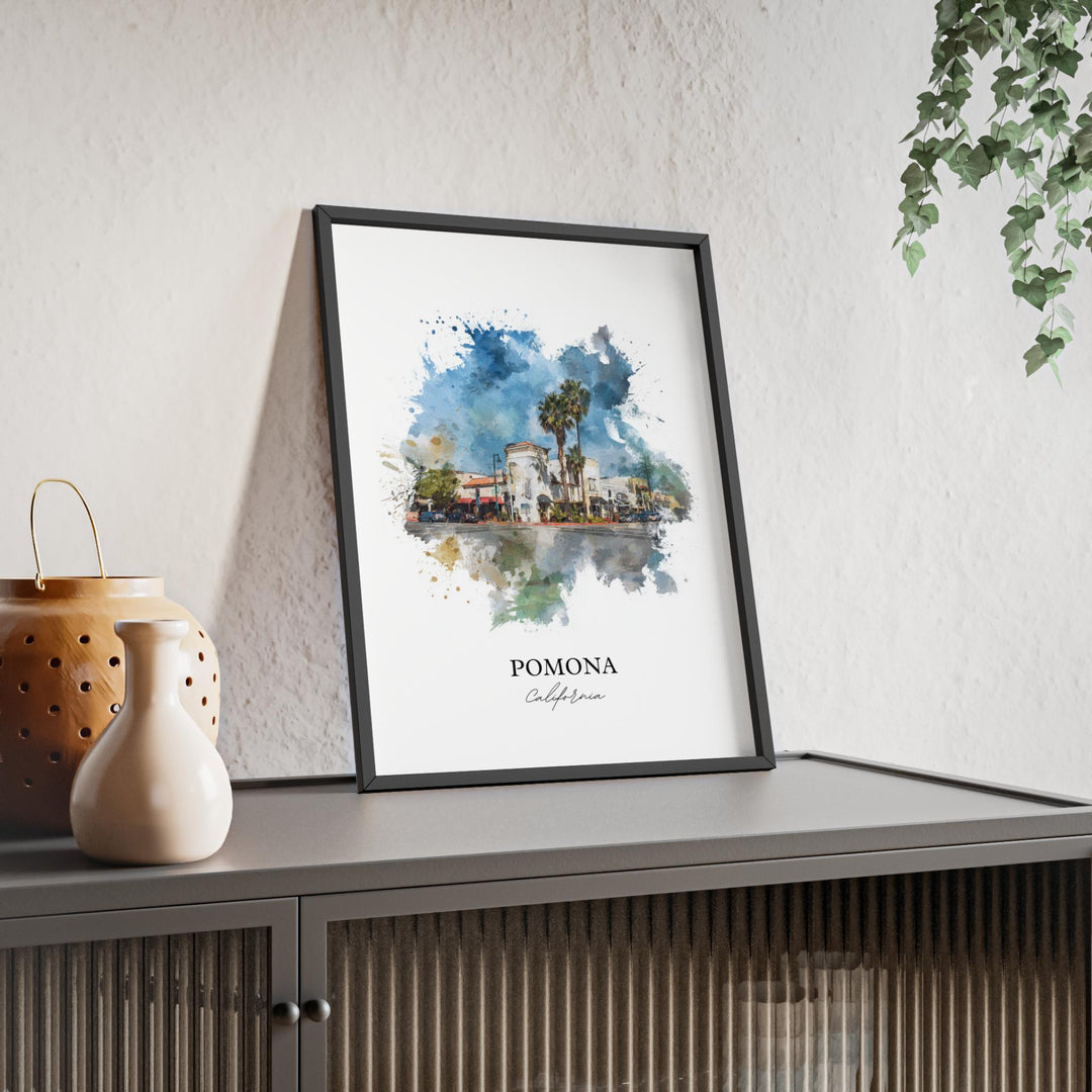 Pomona, California Wall Art, Pomona Print, Pomona Watercolor Art, San Gabriel Valley Gift, Travel Print, Travel Poster, Housewarming Gift