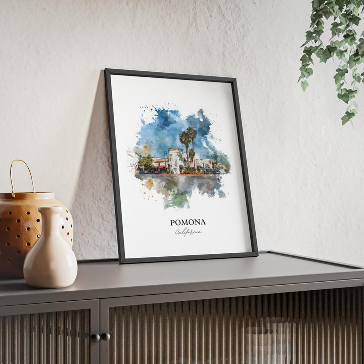 Pomona, California Wall Art, Pomona Print, Pomona Watercolor Art, San Gabriel Valley Gift, Travel Print, Travel Poster, Housewarming Gift