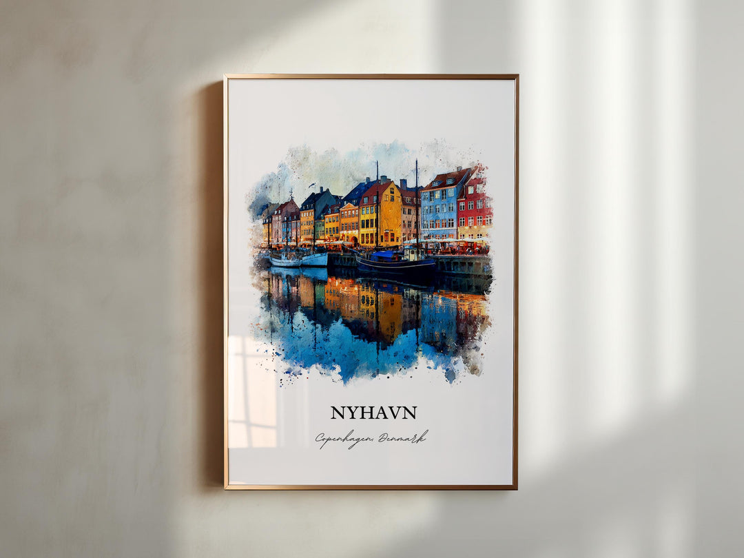 Nyhavn, Denmark – Watercolor Art Print
