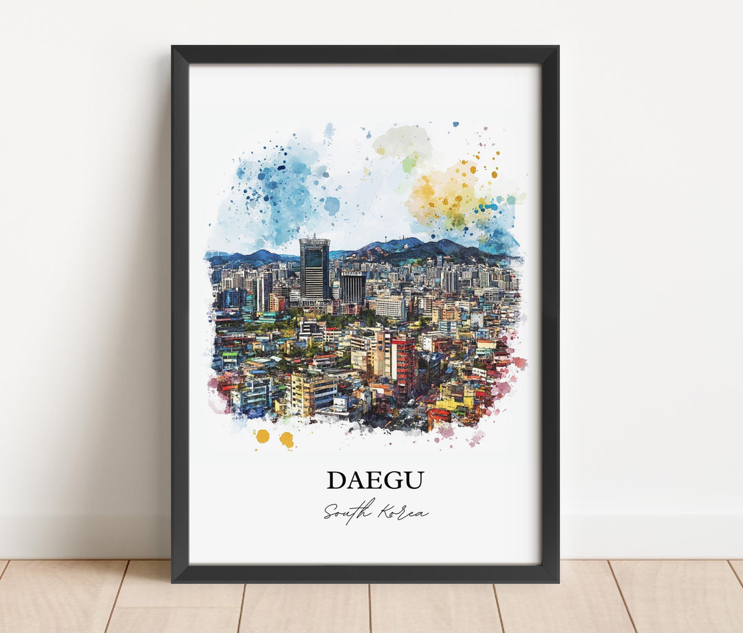 Daegu, South Korea – Watercolor Art Print
