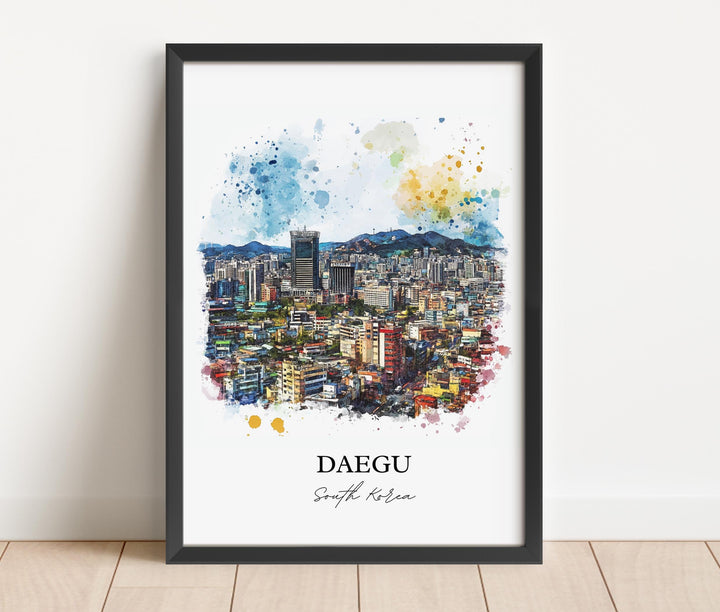Daegu, South Korea – Watercolor Art Print
