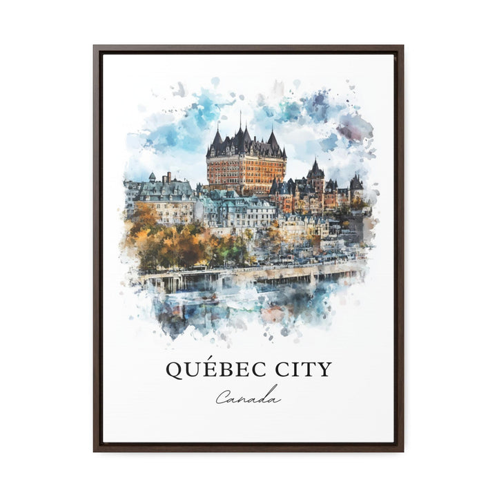 Quebec City Wall Art, Quebec Print, Quebec Watercolor Art, Quebec City Gift, Travel Print, Travel Poster, Housewarming Gift