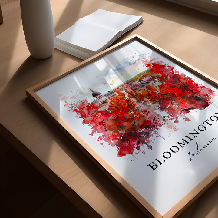 Bloomington Wall Art - Indiana Print