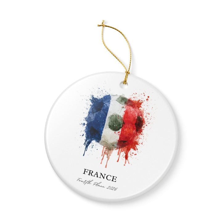 France Soccer Ornament 2026 | Fourth Place Football Fan Keepsake, France Christmas Ornament