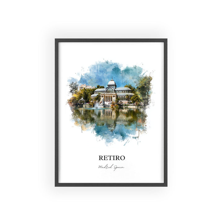Retiro, Spain – Watercolor Art Print