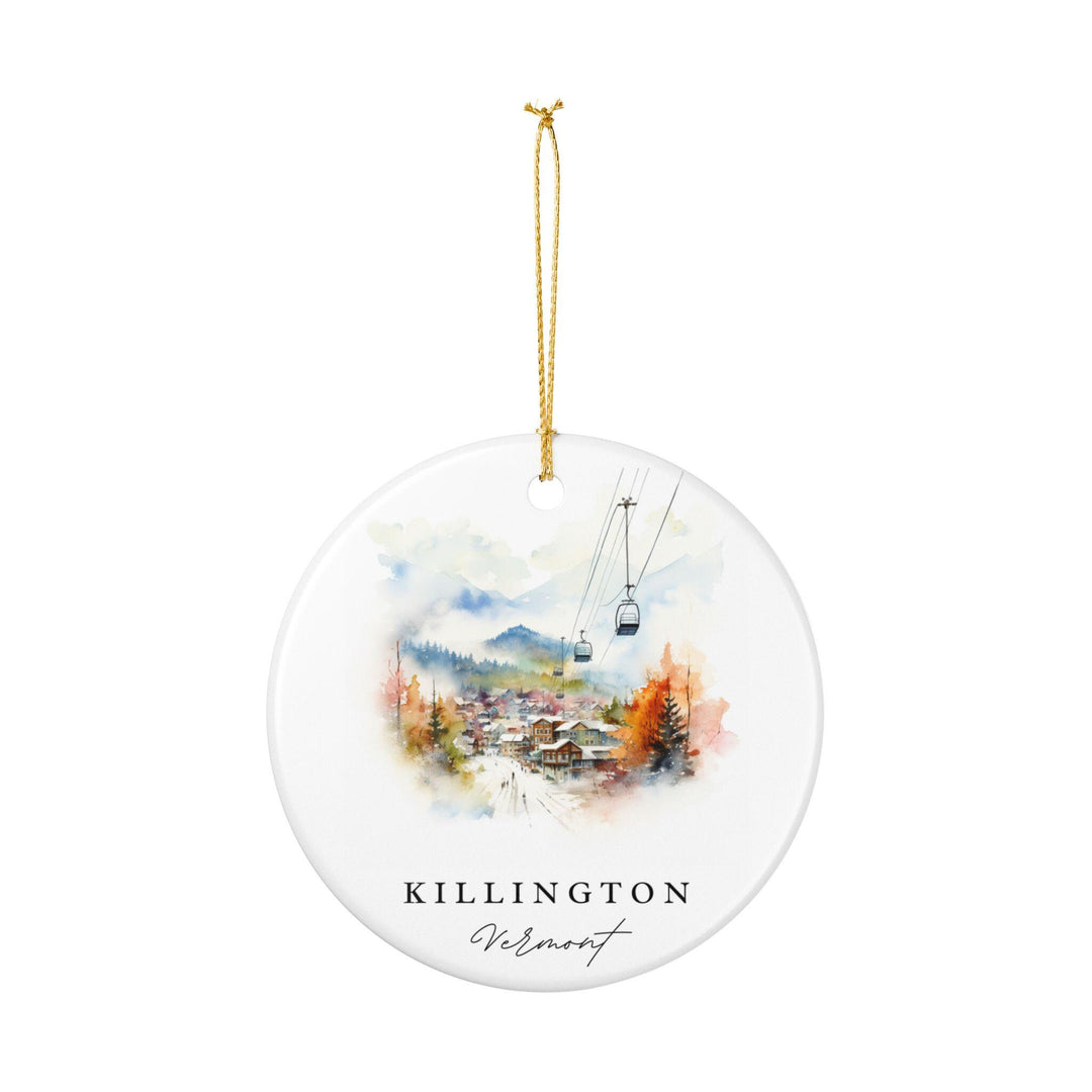 Killington Vermont Ornament: Unique Killington Souvenir, Killington VT Xmas Decor, and Authentic Vermont Ski Gift