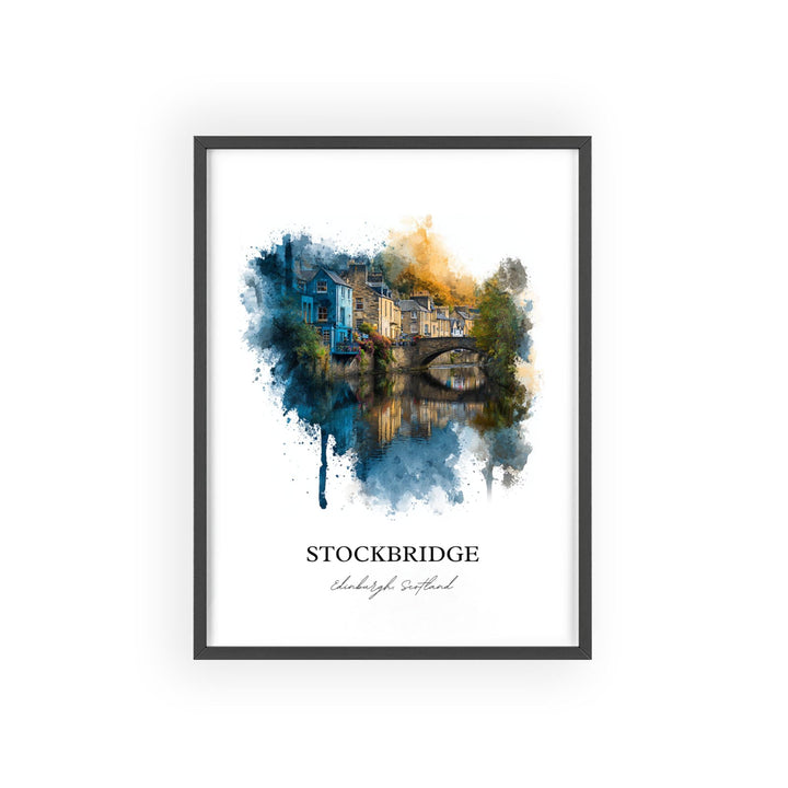 Stockbridge, Edinburgh, Scotland – Watercolor Art Print