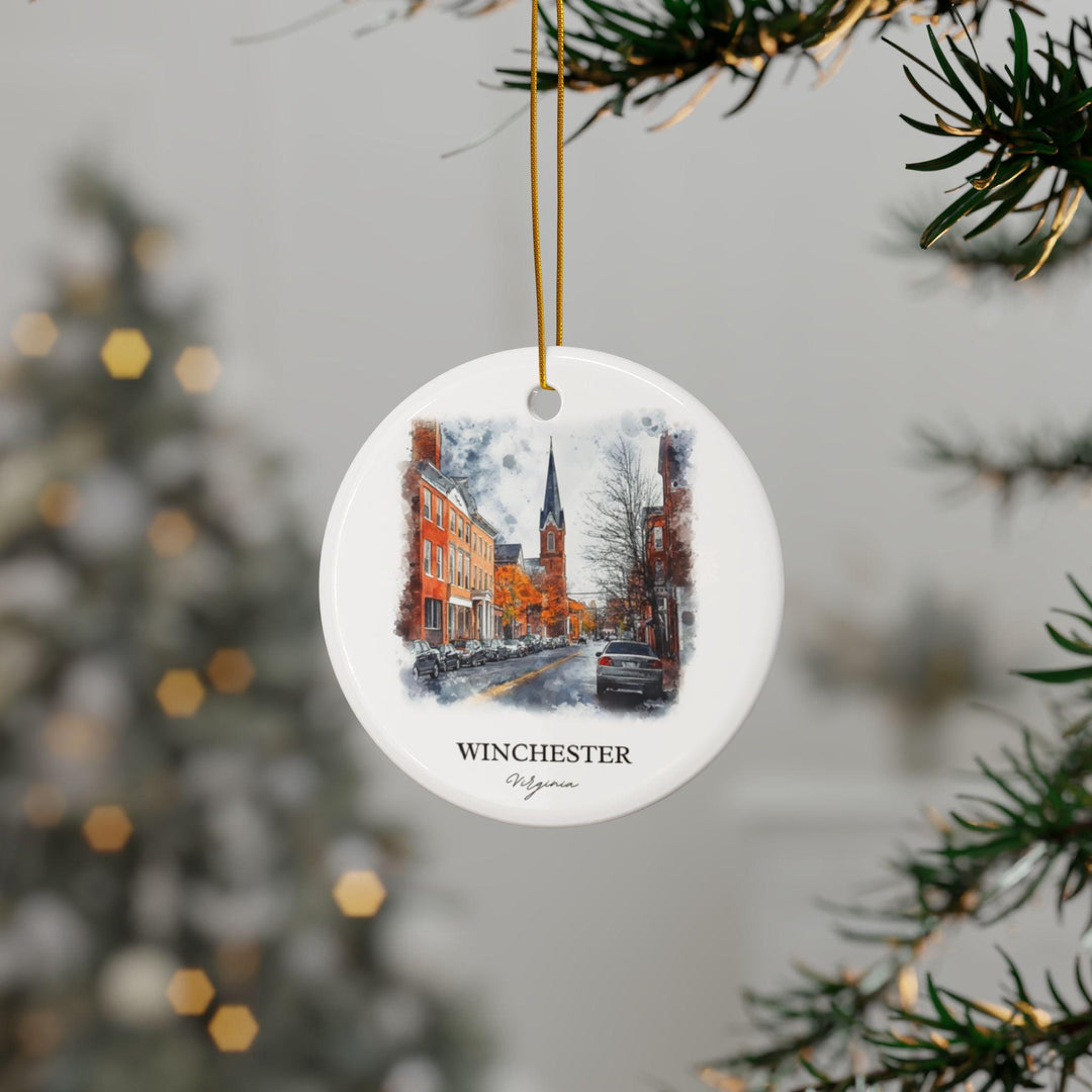 Winchester Virginia Ornament: Unique Winchester VA Souvenir, Winchester VA Xmas Decor, and Authentic Virginia Gift