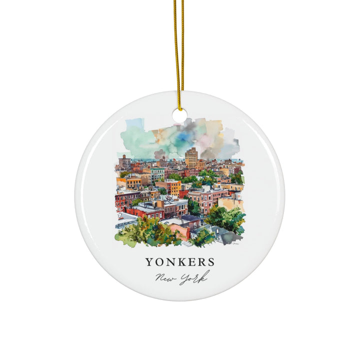 Yonkers NY Ornament: Unique Yonkers Souvenir, Yonkers Xmas Decor, and Authentic Yonkers NYC Christmas Gift