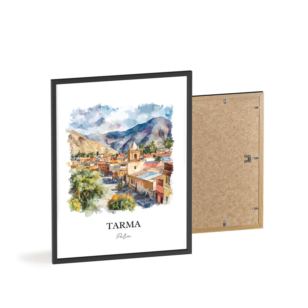 Tarma Peru Wall Art, Junín Region Print, Peru Watercolor Art, Tarma Peru Gift, Travel Print, Travel Poster, Housewarming Gift
