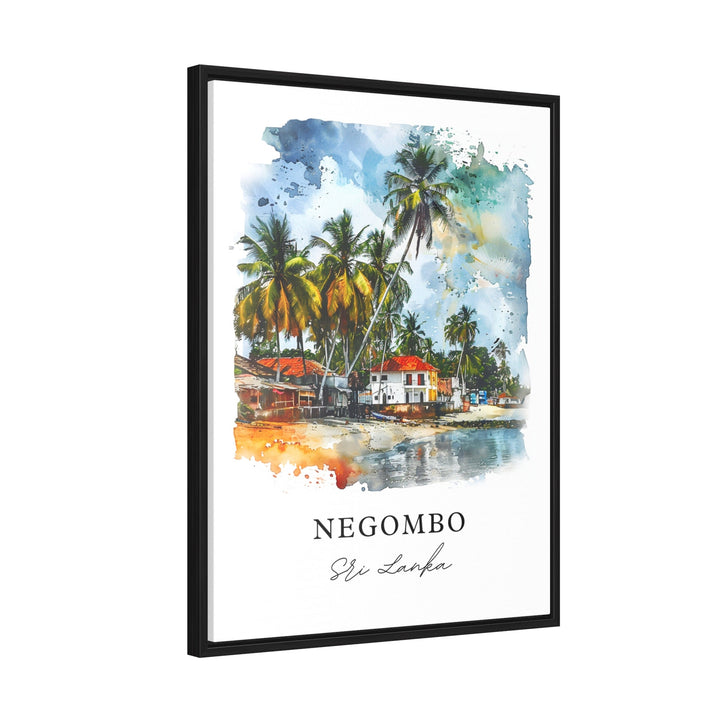 Negombo Wall Art, Negombo Sri Lanka Print, Negombo Watercolor, Sri Lanka Gift, Travel Poster, Housewarming Gift