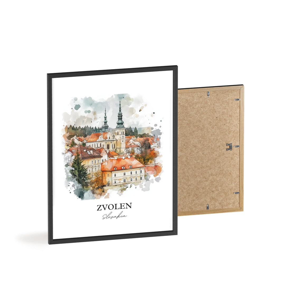 Zvolen Wall Art, Zvolen Slovakia Print, Slovakia Watercolor Art, Slovakia Gift, Travel Print, Travel Poster, Housewarming Gift