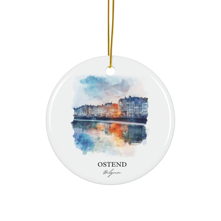 Ostend Belgium Ornament: Unique Ostend Souvenir, Ostend Xmas Decor, and Authentic Belgium Gift