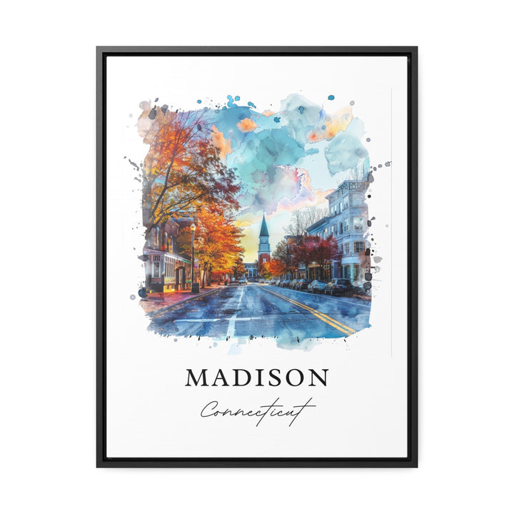 Madison CT Wall Art, New Haven CT Print, Madison Watercolor, Madison Connecticut Gift,