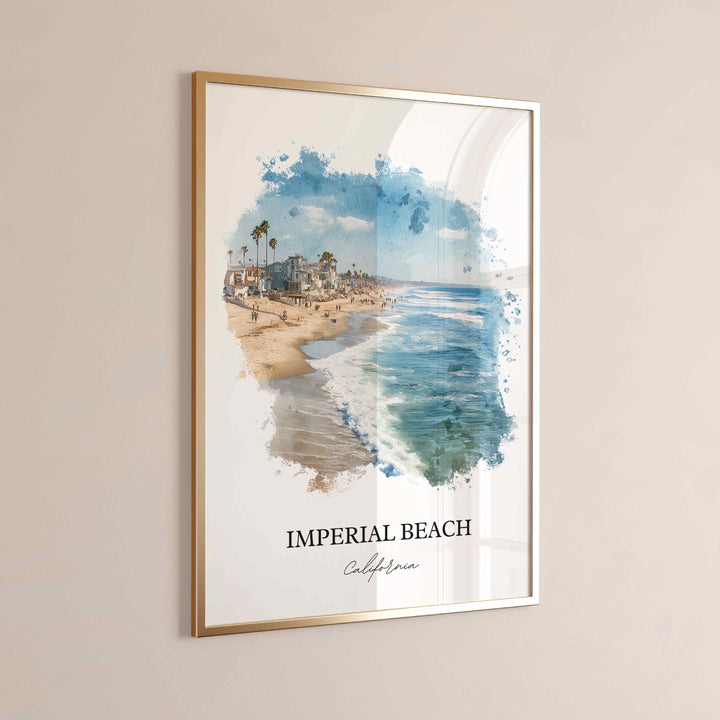 Imperial Beach, California – Watercolor Art Print