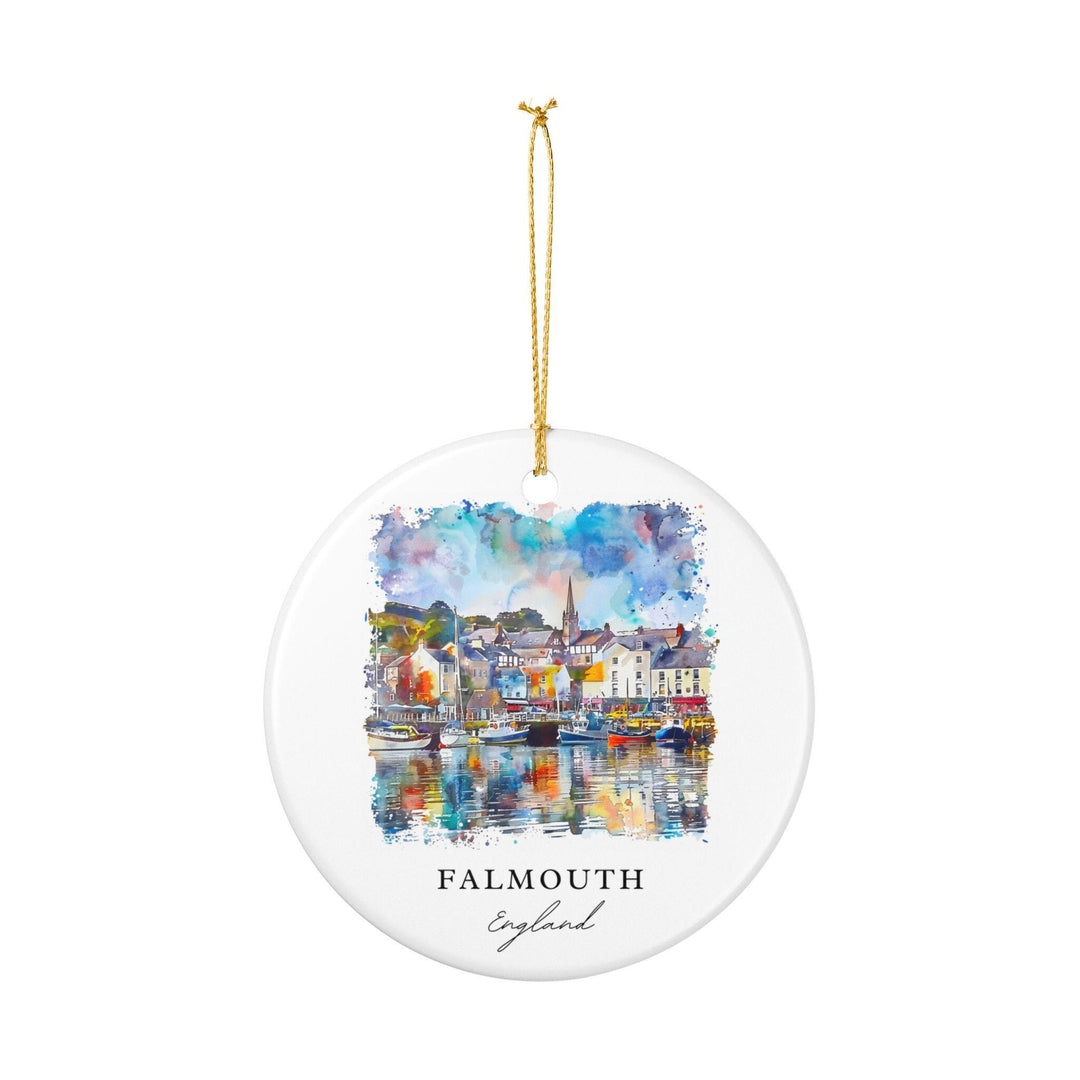 Falmouth England Ornament: Unique Falmouth England Souvenir, England Xmas Decor, and Authentic Falmouth UK Gift