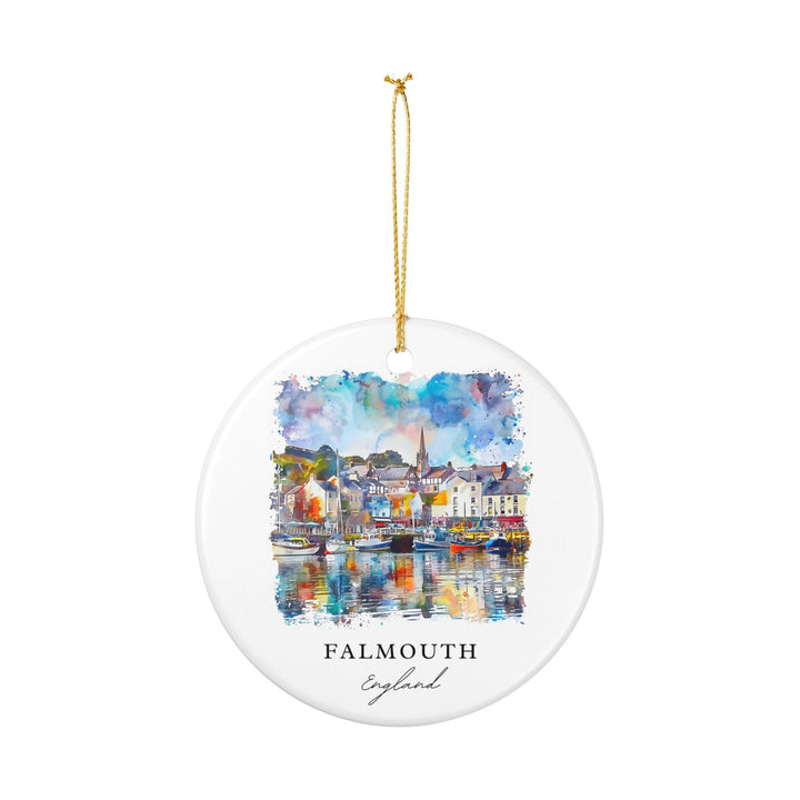 Falmouth England Ornament: Unique Falmouth England Souvenir, England Xmas Decor, and Authentic Falmouth UK Gift