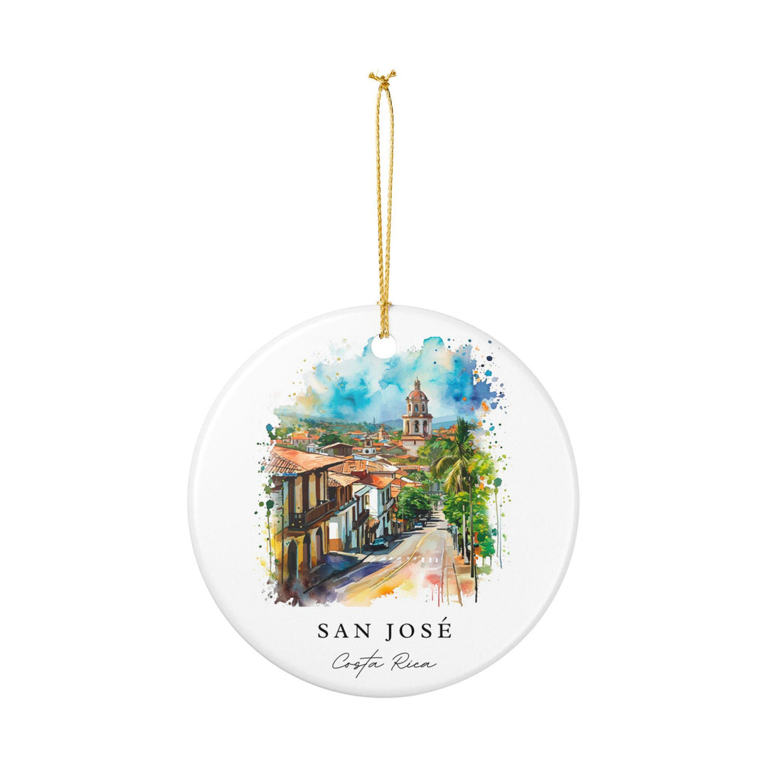 San Jose Costa Rica Ornament: Unique Costa Rica Souvenir, Costa Rica Xmas Decor, and Authentic San Jose CR Gift