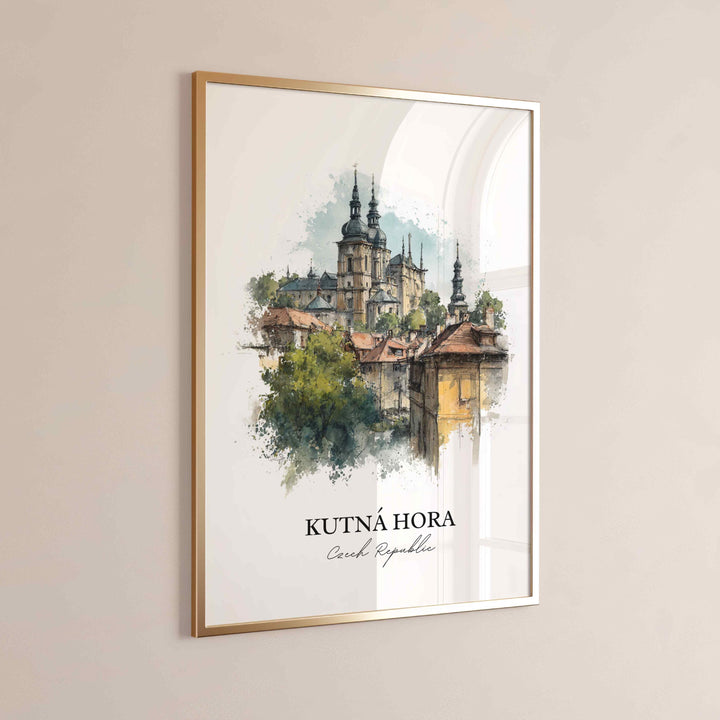 Kutná Hora, Czech Republic – Watercolor Art Print