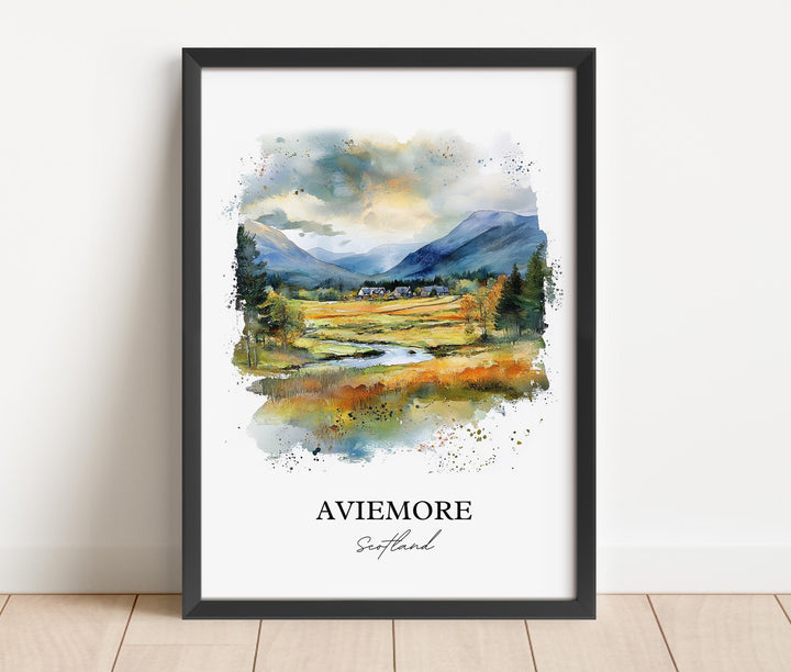 Aviemore, Scotland – Watercolor Art Print
