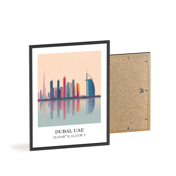 Dubai Art, Dubai UAE Retro Travel Art, Dubai Home Decor, United Arab Emirates Gift, Dubai UAE Travel Art, Duabi Print, Housewarming Gift