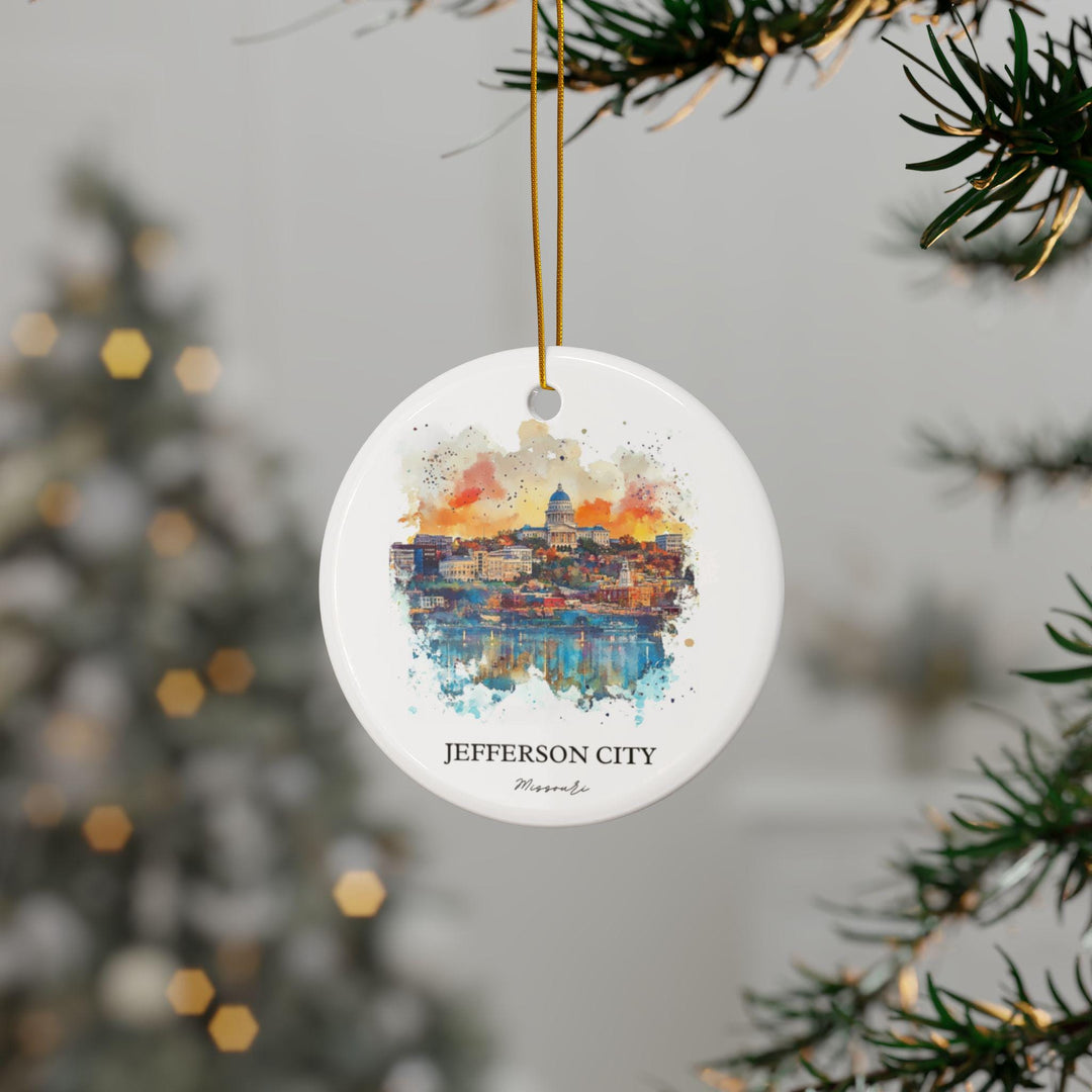 Jefferson City MO Ornament: Unique Jefferson City Souvenir, Missouri Xmas Decor, and Authentic Missouri Gift