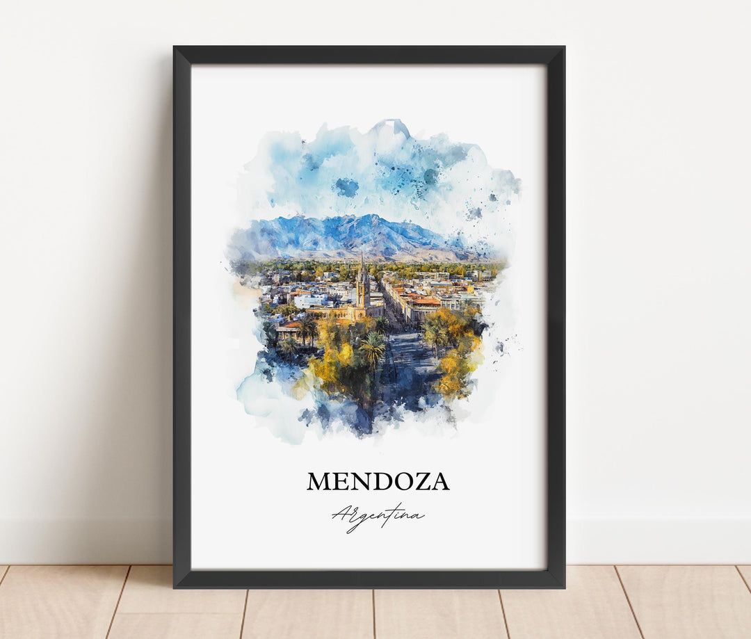 La Plata Argentina Wall Art, Buenos Aires Print, Argentina Watercolor Art, La Plata Gift, Travel Print, Travel Poster, Housewarming Gift