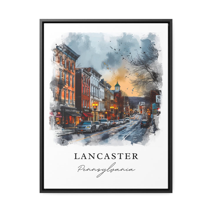 Lancaster Wall Art, Pennsylvania Print, Lancaster Wall Art, Lancaster PA Gift, Travel Print, Travel Poster, Travel Gift, Housewarming Gift