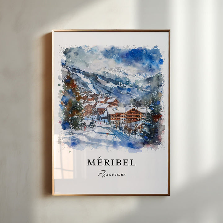 Meribel France Wall Art, Meribel France Print, Tarentaise Valley, Meribel French Alps Gift,