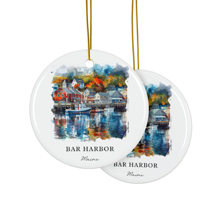 Bar Harbor Maine Ornament: Unique Bar Harbor Souvenir, Bar Harbor Xmas Decor, and Authentic Bar Harbor ME Gift