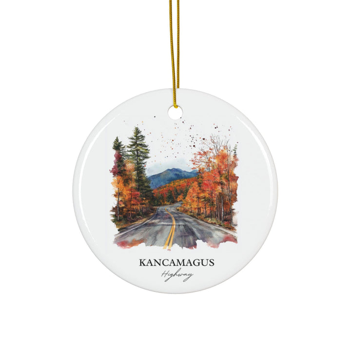 Kancamagus Highway Ornament: Unique Kancamagus Souvenir, Conway NH Xmas Decor, and Authentic New Hampshire Gift