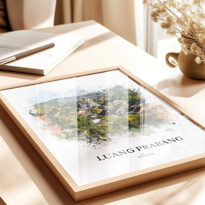 Luang Prabang, Laos – Watercolor Art Print