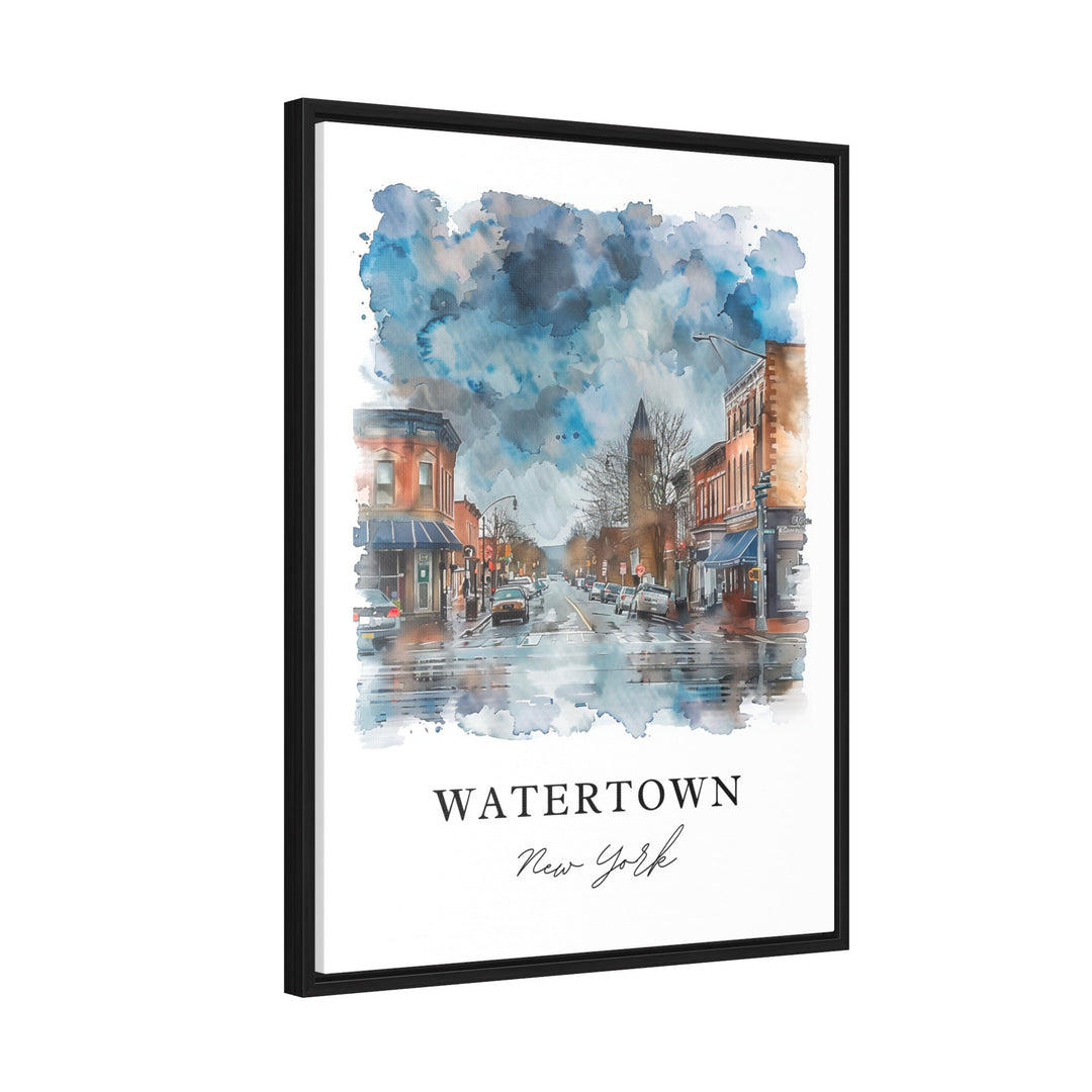 Watertown NY Wall Art, Watertown Print, Watertown Watercolor, Watertown NY Gift,