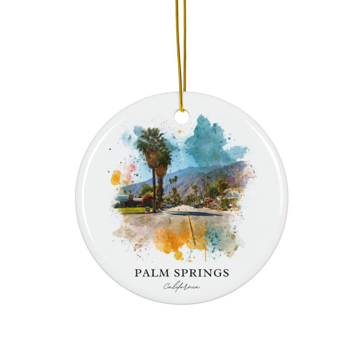 Palm Springs CA Ornament: Unique Palm Springs Souvenir, Palm Springs Decor, and Authentic Palm Springs Cali Gift